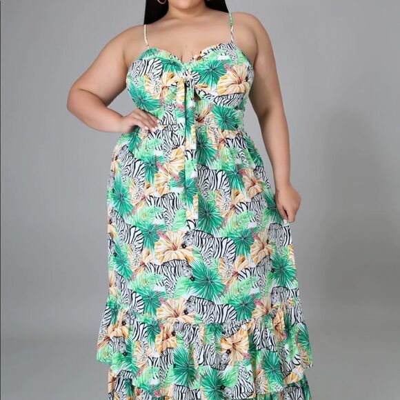 NWT Safari Maxi Dress - Size 1X - Picture 2 of 16